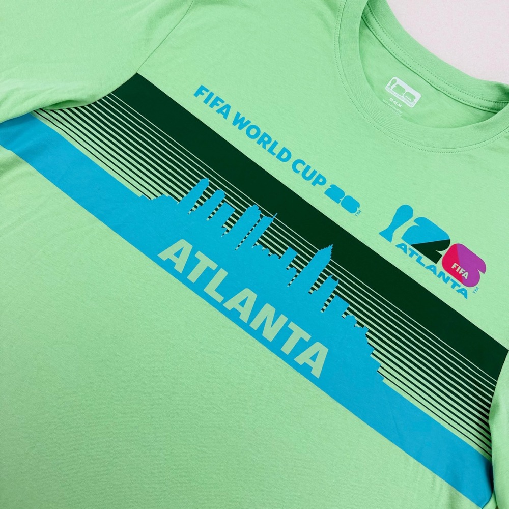 FIFA World Cup 26 Atlanta T-Shirt Mens Size M Host City Green Graphic NWOT